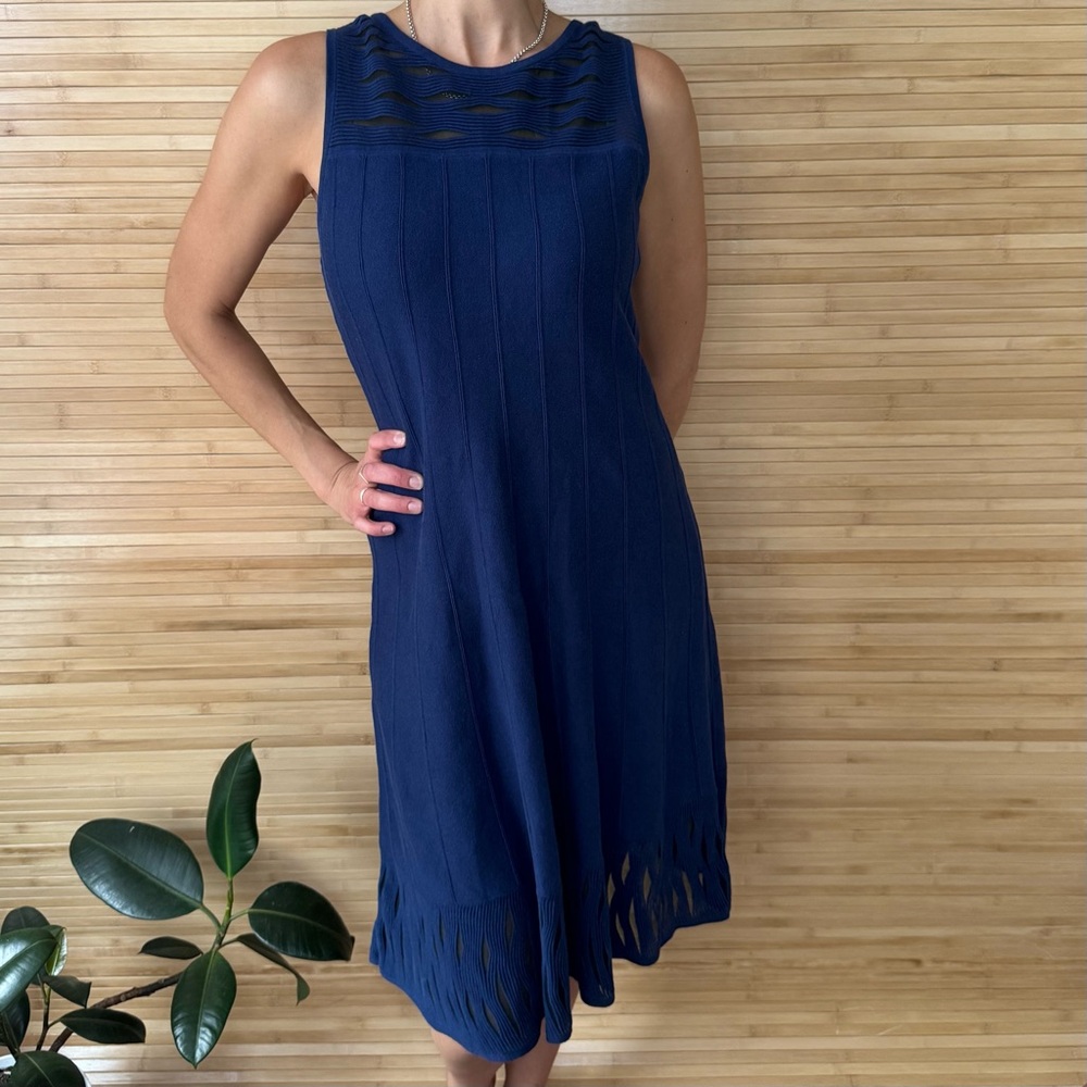 NIC+ZOE Blue Sleeveless Sheath Dress
